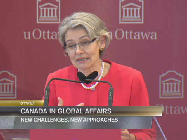 Podium : Irina Bokova - Canada in Global Affairs