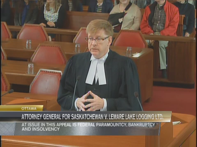 Supreme Court Hearings : Attorney General for Saskatchewan v. Lemare Lake Logging Ltd.