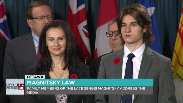 Headline Politics : Magnitsky Family on Parliament Hill