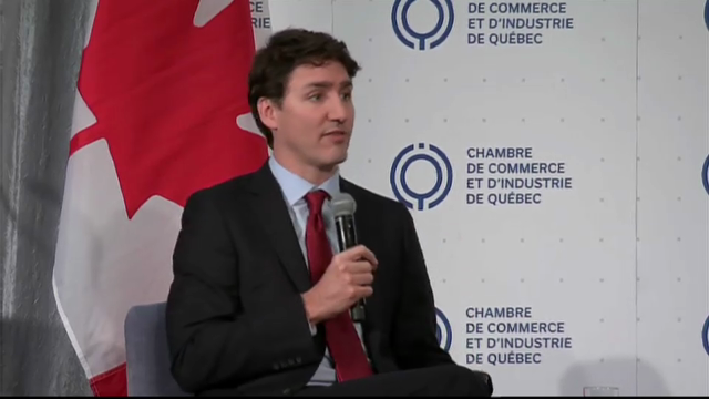 Headline Politics : PM Trudeau Addresses Quebec City's Chamber of Commerce