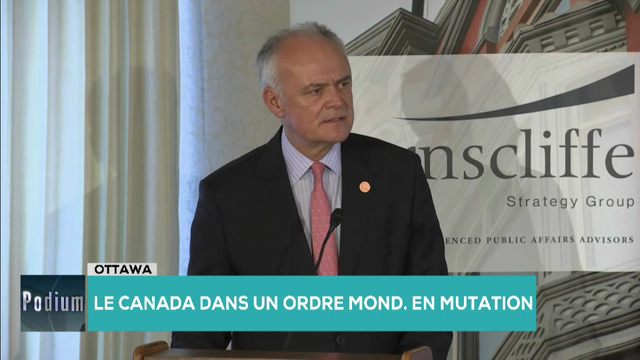 Podium : Peter Boehm, sherpa can. pour le G-7 discute du prochain sommet