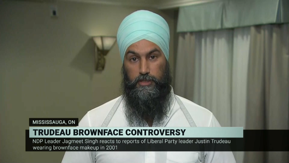 Leaders' Tour : Jagmeet Singh Reacts to Trudeau Brownface Costume Photo – September 18, 2019