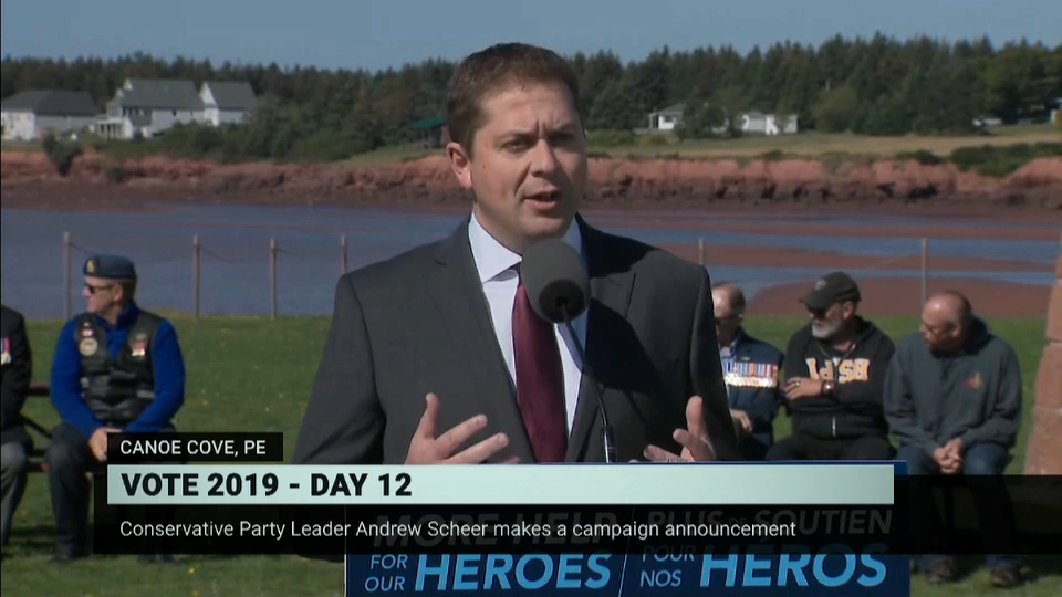Leaders' Tour : Andrew Scheer Pledges to Clear Vets’ Benefits Backlog – Sept. 22, 2019