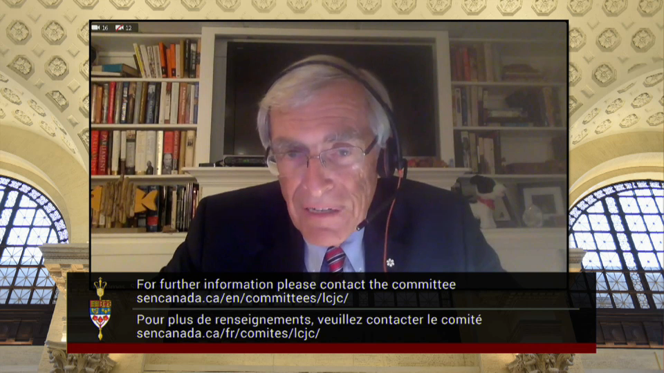 In Committee from the Senate of Canada : MAID Law: Former Senator James Cowan Speaks to Committee