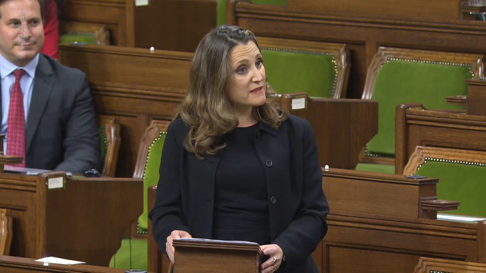 House of Commons Proceedings : Chrystia Freeland Delivers Fall 2020 Economic Statement – November 30, 2020