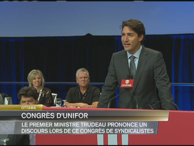 Headline Politics : Justin Trudeau Addresses Unifor Convention