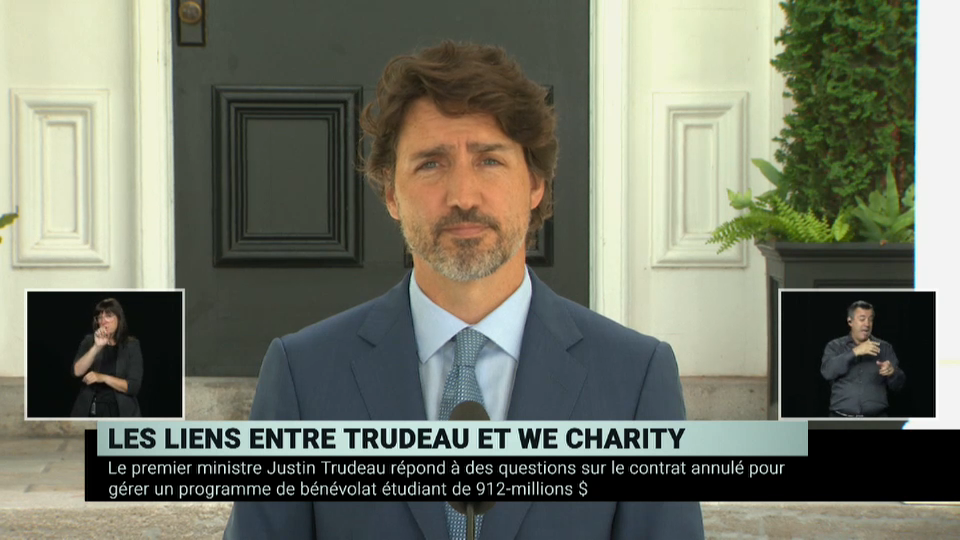 COVID-19 : La réponse du Canada : PM Trudeau : la COVID-19 et des excuses pour son rôle dans l’affaire UNIS