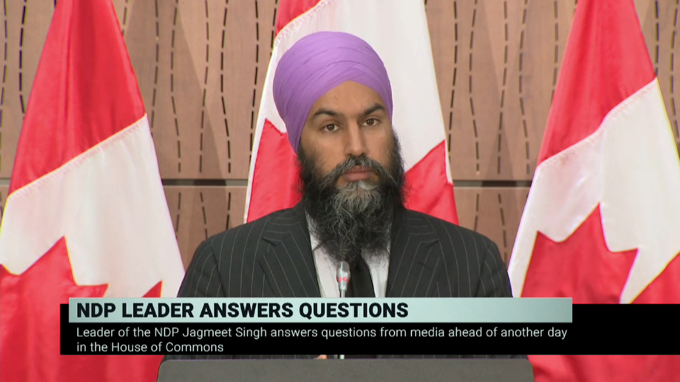 À la une : Le chef du NPD Jagmeet Singh s’adresse aux médias – 22 juillet 2020