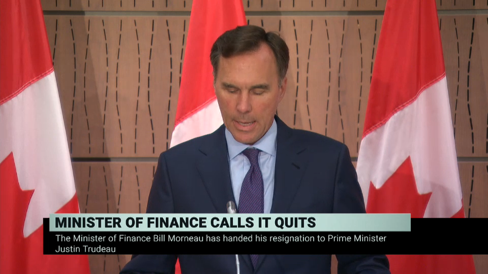 À la une : Bill Morneau annonce sa démission du Cabinet – 17 août 2020