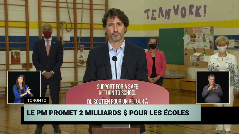 COVID-19: Canada Responds : PM Justin Trudeau Announces Funding for Reopening Schools – August 26, 2020