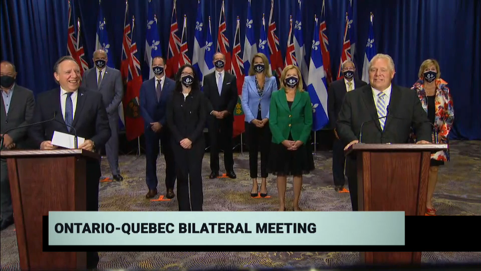 COVID-19 : La réponse du Canada : Propos de Doug Ford et de François Legault à la fin du Sommet Ontario-Québec