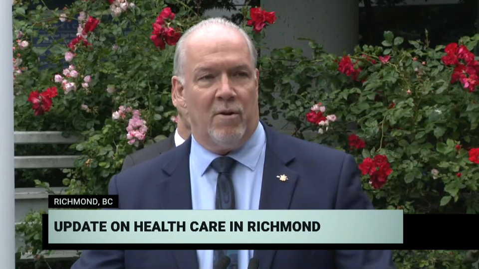 COVID-19: Canada Responds : B.C. Premier John Horgan on Health Care in Richmond, COVID-19 Response