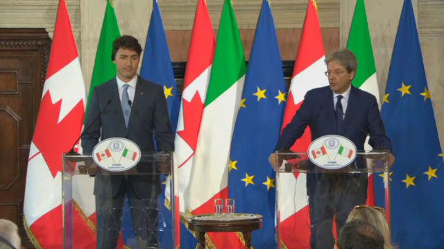 Headline Politics : Trudeau in Italy – News Conference with Paolo Gentiloni