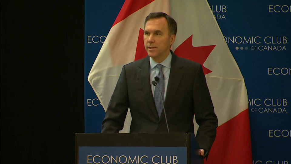 Headline Politics : Bill Morneau Addresses Economic Club of Canada in Calgary – February 10, 2020
