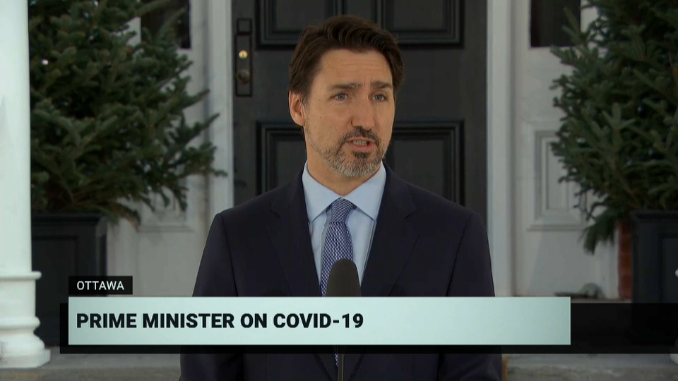 COVID-19 : La réponse du Canada : COVID-19 : Frontières fermées et plan d’aide écono de 82 G$, annoncés par le PM