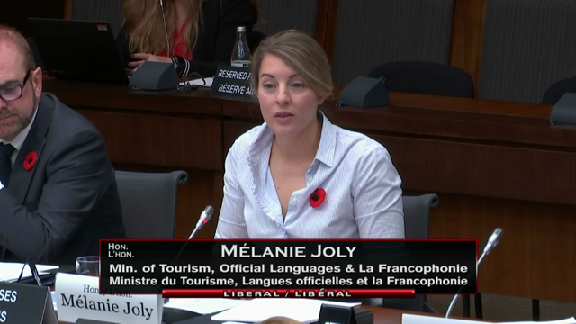 In Committee from the House of Commons : Mélanie Joly Discusses the Action Plan for Official Languages