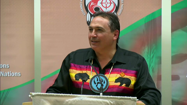 Public Record : Perry Bellegarde Speaks with Reporters After Re-Election as AFN National Chief