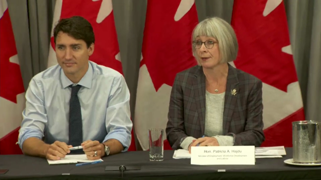 Headline Politics : Justin Trudeau and Patty Hajdu Address Union Leaders