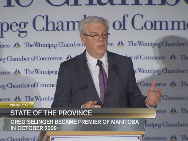 Podium : Manitoba Premier Greg Selinger, December 15, 2015