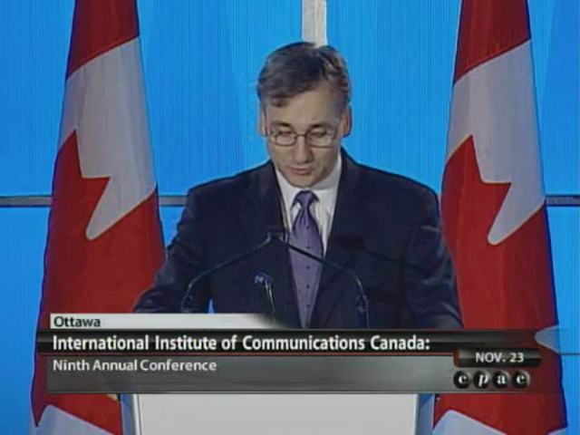 Podium : Diane Finley at IIC CANADA