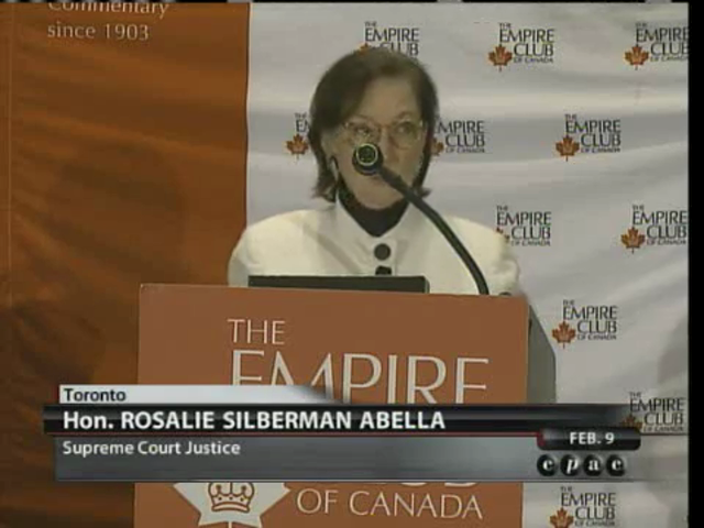 Podium : Justice Rosalie Abella