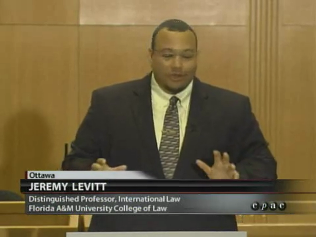 Podium : Jeremy Levitt - Human Rights Speakers Series 2011