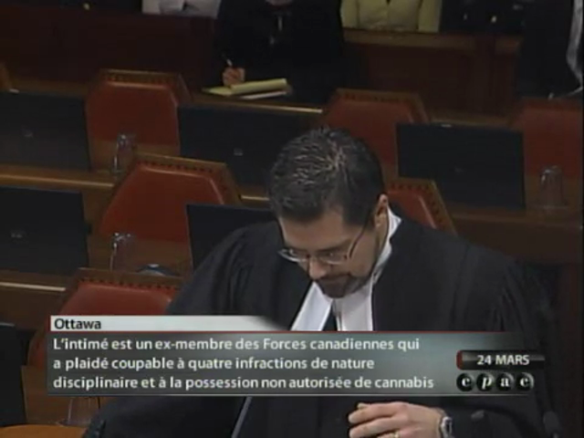 Supreme Court Hearings : Sa Majesté la Reine c. Ex-Soldat St-Onge, D.