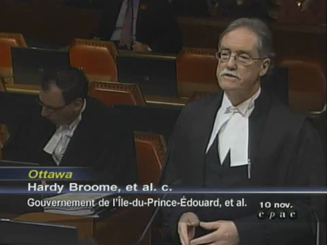 Supreme Court Hearings : Hardy Broome, et al. v. Government of Prince Edward Island, et al.