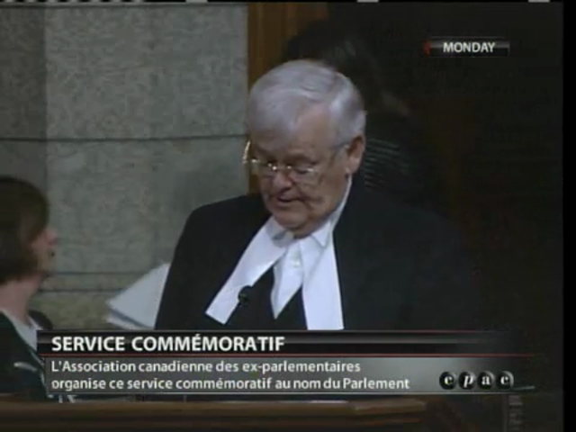 Public Record : Canadian Association of Former Parliamentarians Memorial Service