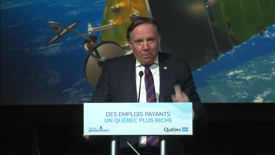 Quebec Premier Announces $1.8 Billion Satellite Fabrication Project | Headline Politics | CPAC.ca