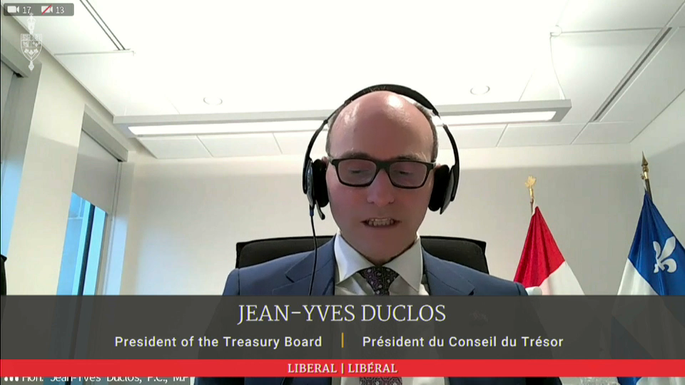 In Committee from the House of Commons : Minister Duclos on Delivering Bilingual Gov’t Info During the Pandemic