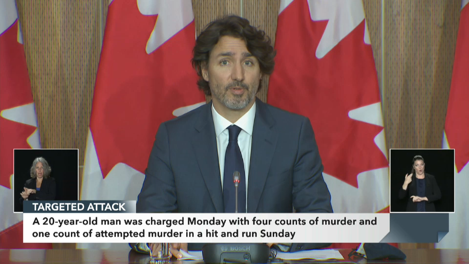 Headline Politics : PM Trudeau on London, Ont., Attack, Canada-U.S. Border, Travel Restrictions