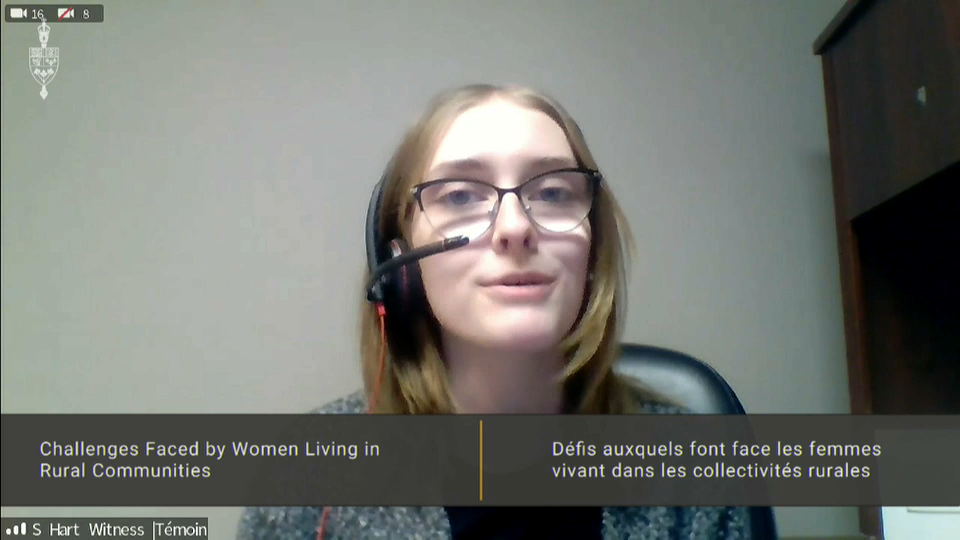 In Committee from the House of Commons : Committee Studies Challenges Faced by Women in Rural Communities