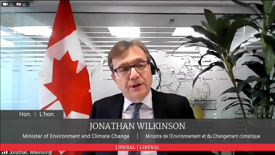 In Committee from the House of Commons : Environment Minister Jonathan Wilkinson Discusses Net-zero Emissions Act