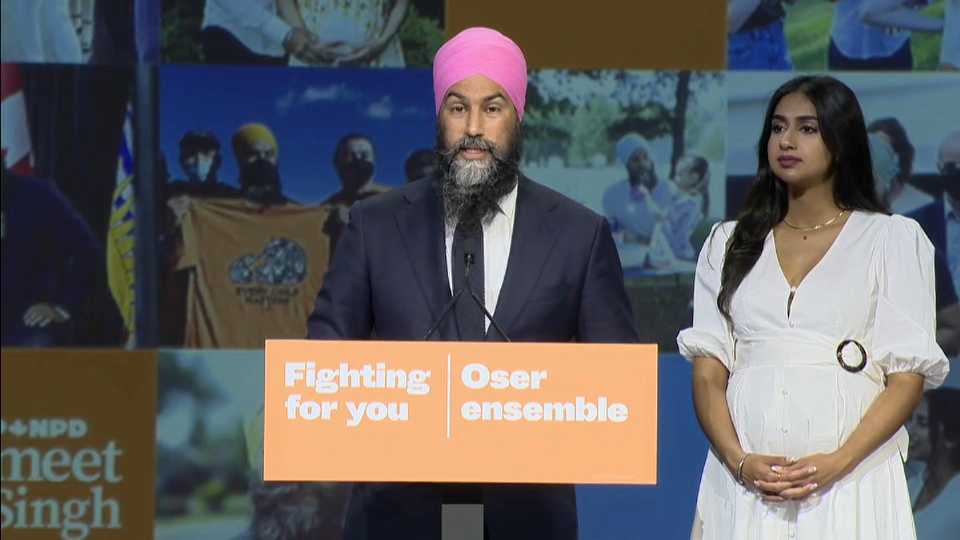 Vote 2021 : Jagmeet Singh Addresses Supporters on Election Night – September 20, 2021