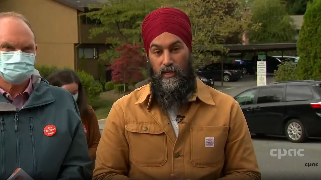 Vote 2021 : Jagmeet Singh Addresses Voters on Election Day – September 20, 2021