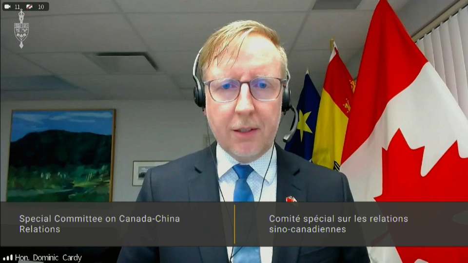 New Brunswick Minister Dominic Cardy Discusses Canada- China Relations | In Committee from the House of Commons | CPAC.ca