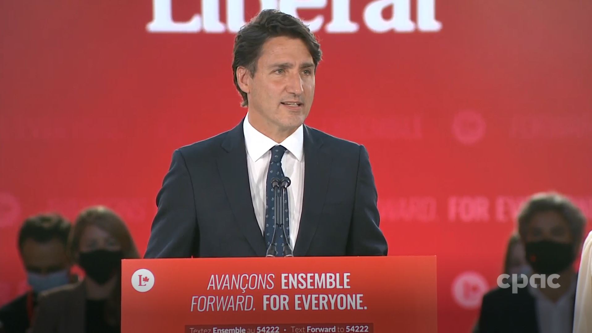 Vote 2021 : Justin Trudeau Addresses Supporters on Election Night – September 20, 2021