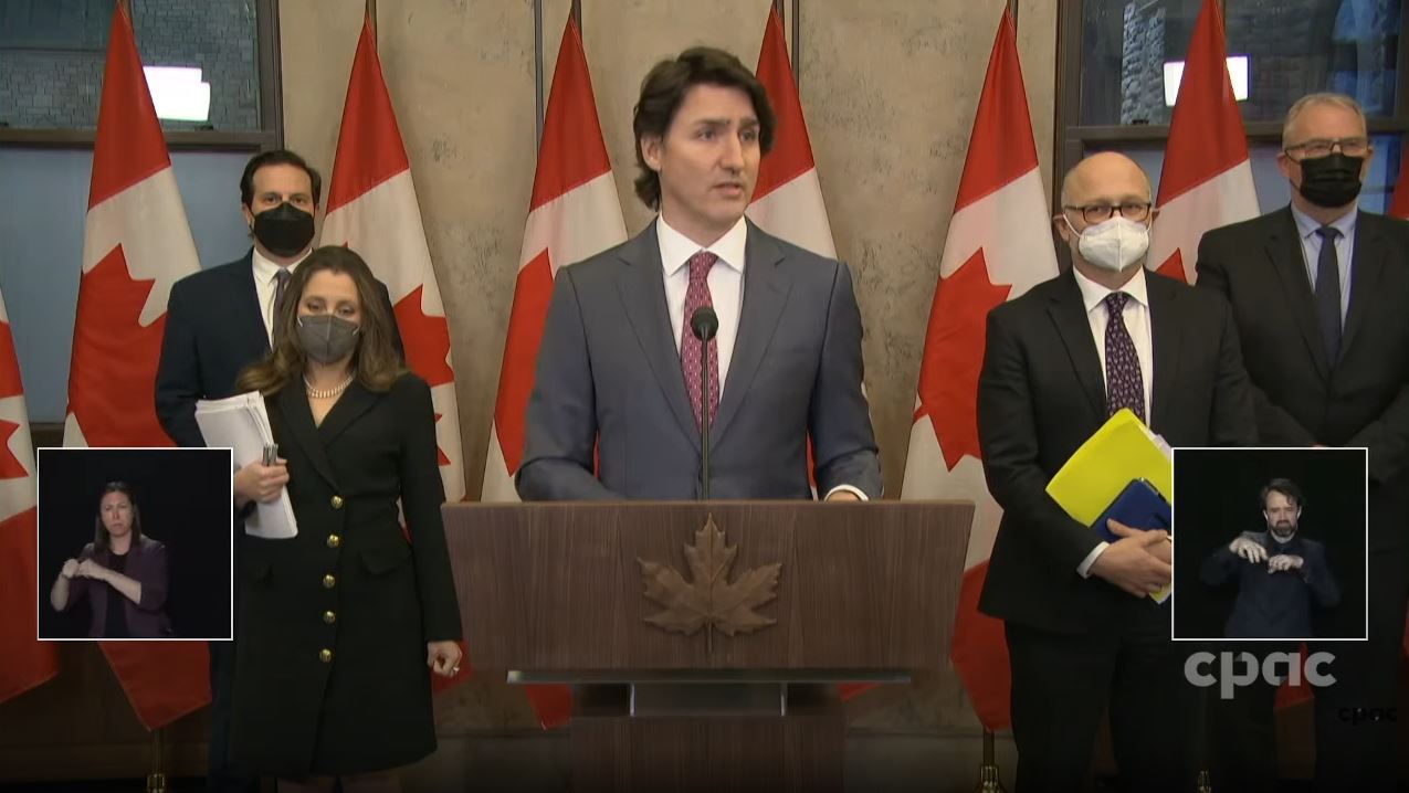 PM Trudeau Speaks With Reporters After Invoking Emergencies Act ...