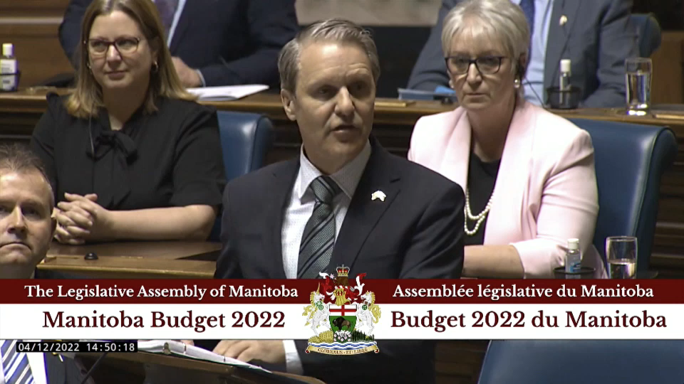 Public Record : Manitoba Finance Minister Cameron Friesen Delivers Budget 2022