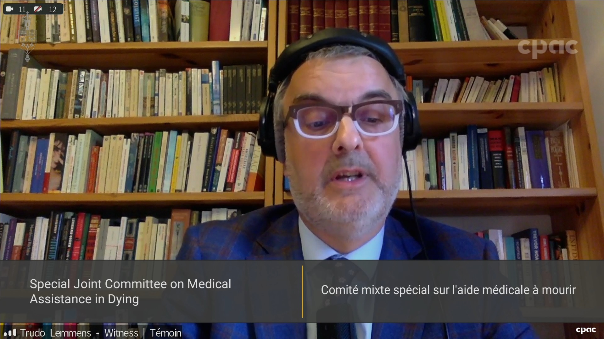 Les comités du Sénat : Aide médicale à mourir et Code criminel : médecins et universitaires