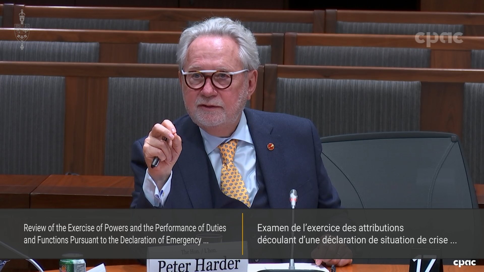 Les comités du Sénat : Briefing ministère des Finances : Décret sur les mesures économiques d’urgence