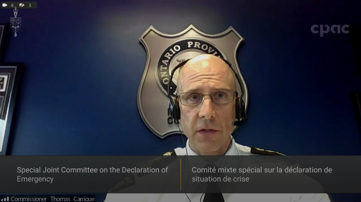 Les comités du Sénat : Exercice de pouvoirs par la PPO durant la manif du convoi de la liberté