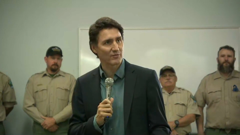 PM Trudeau Attends Wildfire Responders