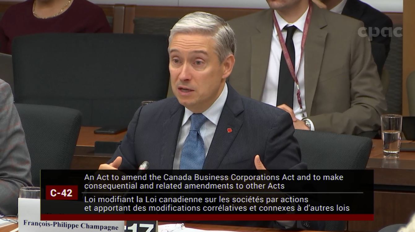 Bill C-42: An Act to amend the Canada Business Corporations Act and to make  consequential and related amendments to other Acts