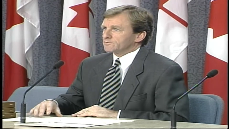 Headline Politics : Health Minister Allan Rock Releases Krever Inquiry Report – November 26, 1997