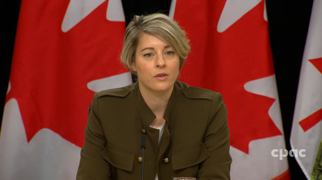 Foreign Affairs Minister Joly Announces Airlift Of Canadians Out Of Israel Headline Politics