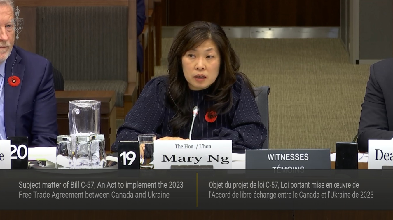 In Committee from the House of Commons : International Trade - November 7, 2023