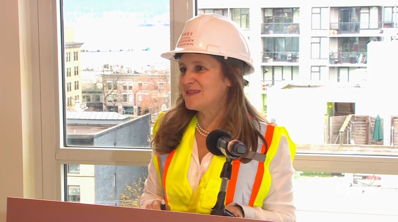 Minister Freeland Visits Affordable Housing Project in Vancouver | Headline Politics | CPAC.ca