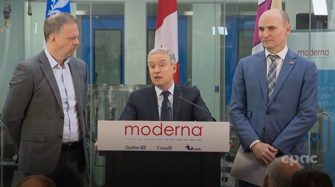 Minister Champagne Speaks to Media at Moderna Vaccine Facility | Headline Politics | CPAC.ca